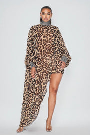 St. Tropez Sheer Cheetah Dress