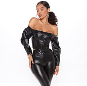 Puff Sleeve Vegan Corset - AVAILABLE IN 2 COLORS